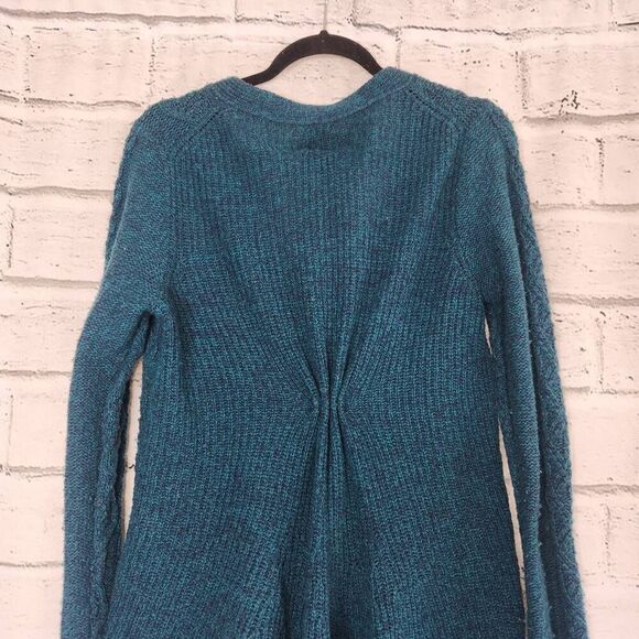 Anthropologie Far Away From Close Knit Cardigan Fisherman Sweater Women Medium - Picture 7 of 10